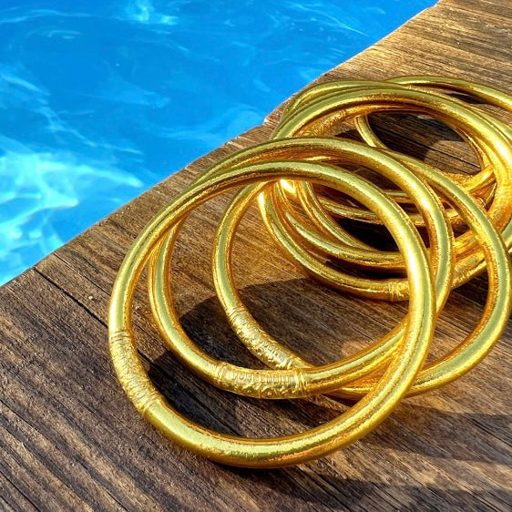 Buddhist Temple Bracelets GOLD LEAF - GOLD