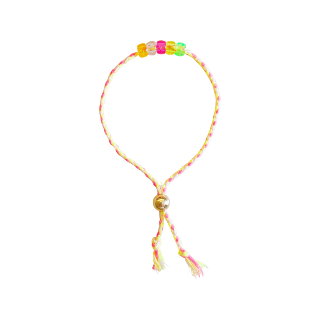 Funky braided bubble bracelets